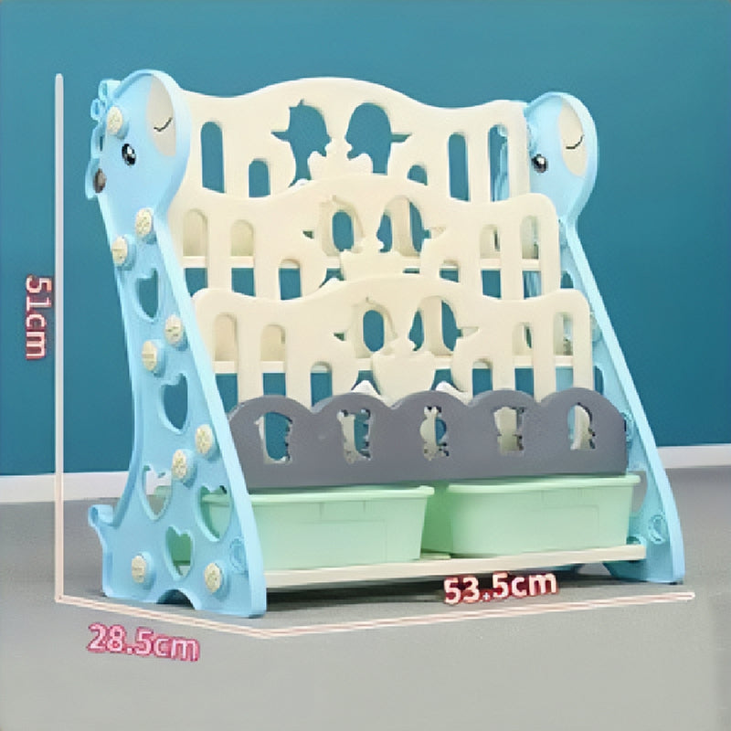 Cute Baby 4-tier Book Shelf with 2 Storage Boxes★