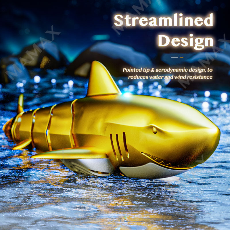 Kids Mechanical Remote Control Robot Swimming Shark/Sting Ray/Croocodile Aquatics Animal Toy with Cool Lights★RC Waterproof