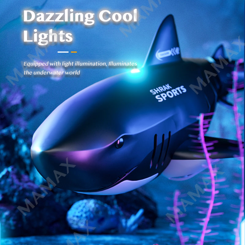 Kids Mechanical Remote Control Robot Swimming Shark/Sting Ray/Croocodile Aquatics Animal Toy with Cool Lights★RC Waterproof