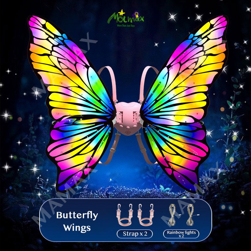 Kids Wearable Electric Fairy Wings With Lights & Music★Butterfly Flapping Wings