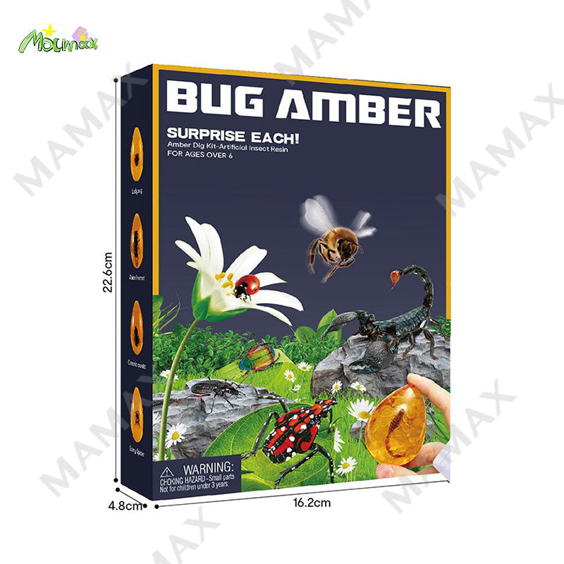Kids Bug Amber Digging Kit Toy★Archaeological Excavation Toy Set