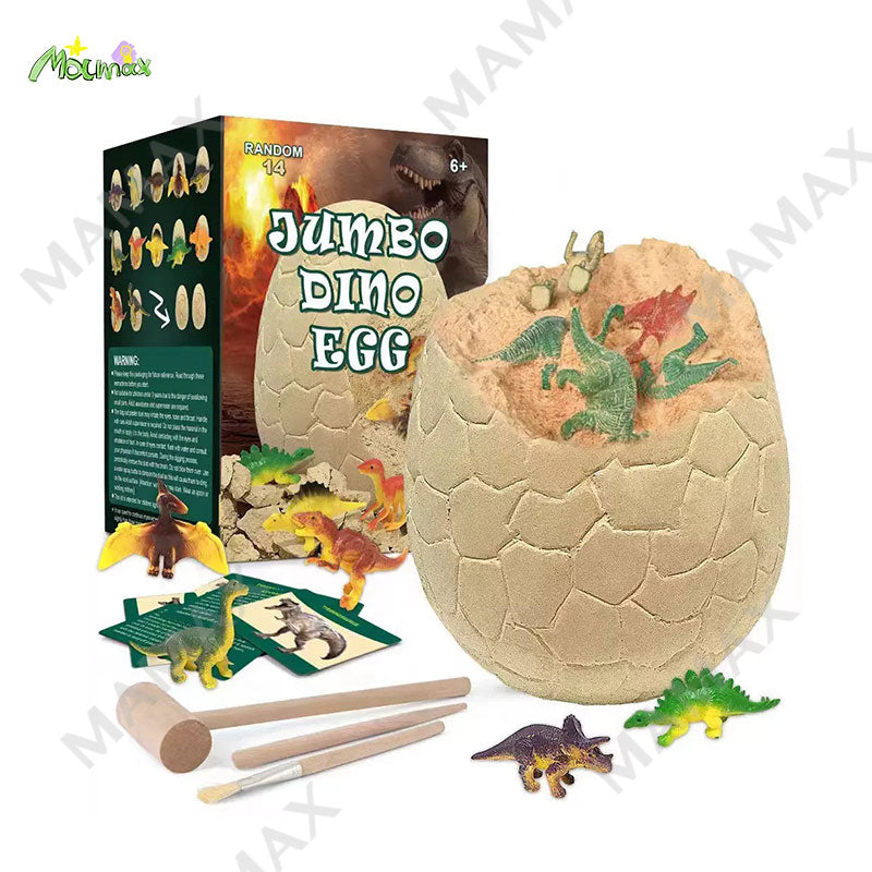Big Jumbo Dinosaur Egg Digging Kit With 14 Dinosaur Toys and Digging Tools