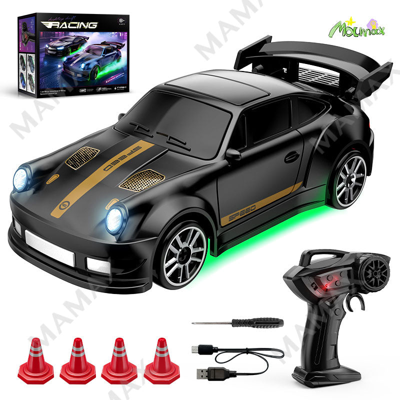 1/64 Micro Simulated Drifting Remote Control Car With Light Effects★Type-C Direct Charging✅FREE 4 Road Cones Included🚧