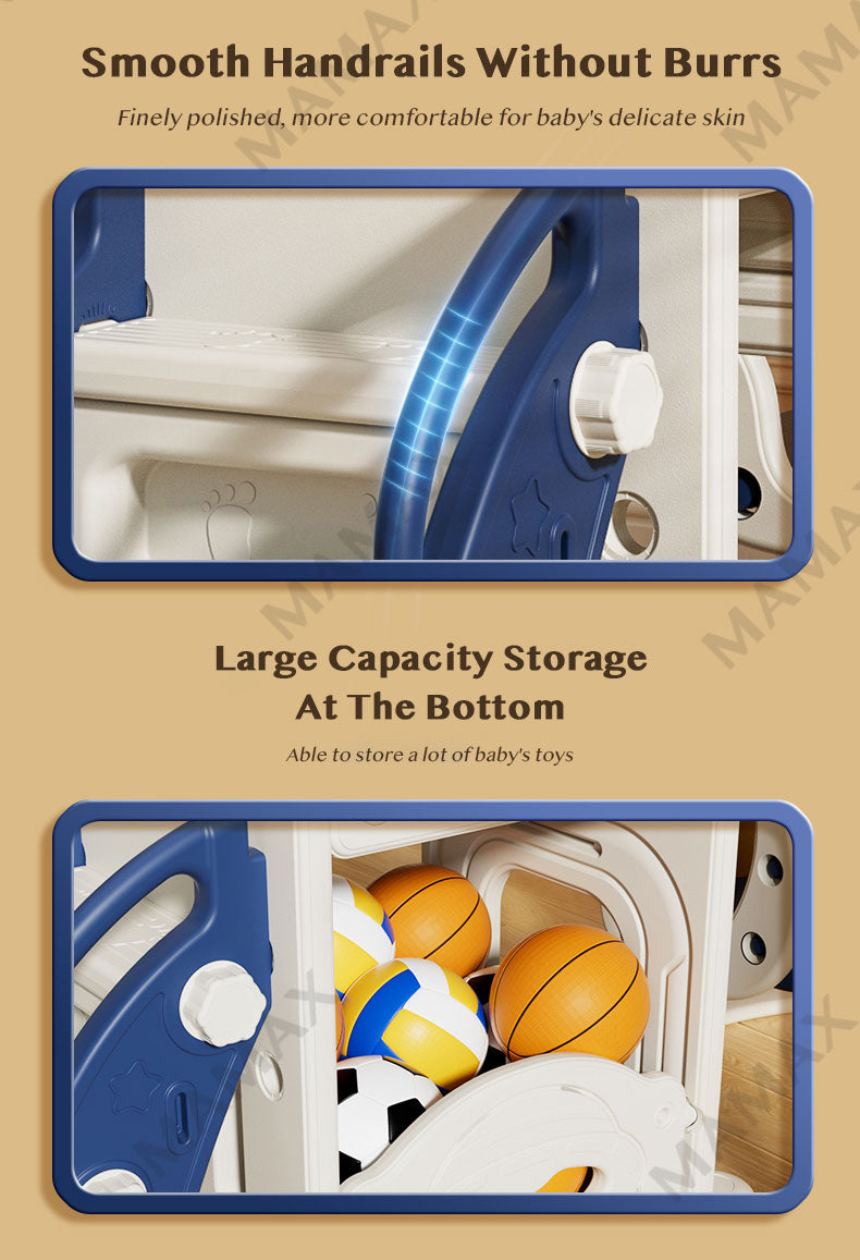 5-in-1 Kid's Indoor Mini Playground Toy Combo PlaySet