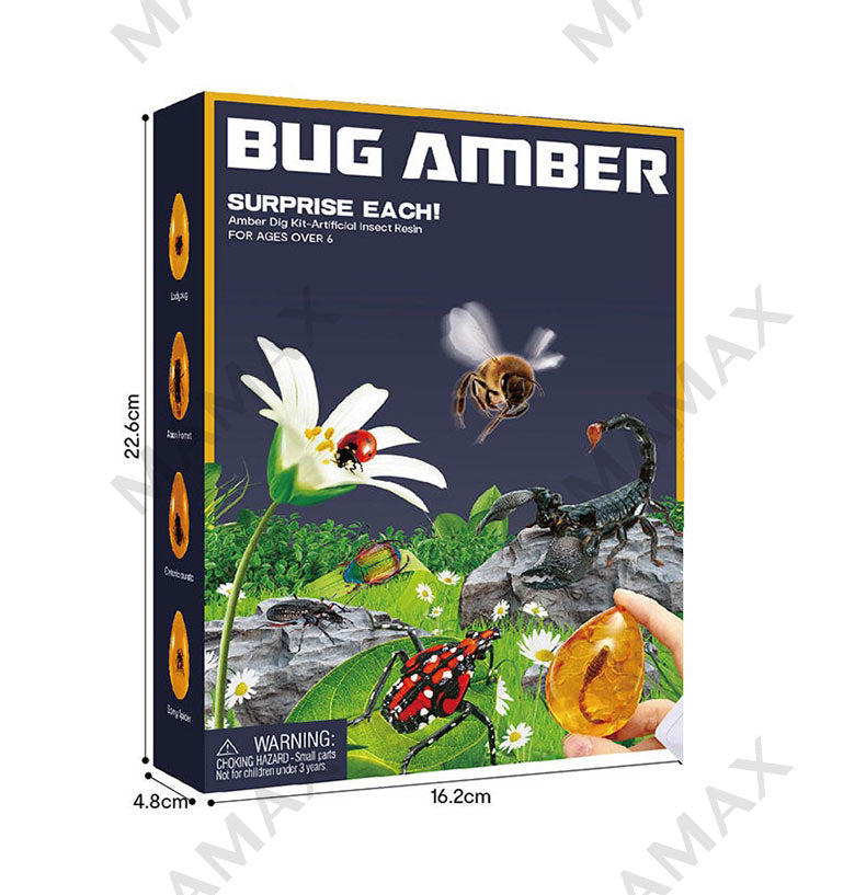 Kids Bug Amber Digging Kit Toy★Archaeological Excavation Toy Set