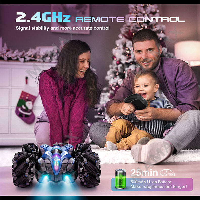 Fog Spray Dual Remote Control Stunt Racing Car 360° Rotation With Lights&Sound