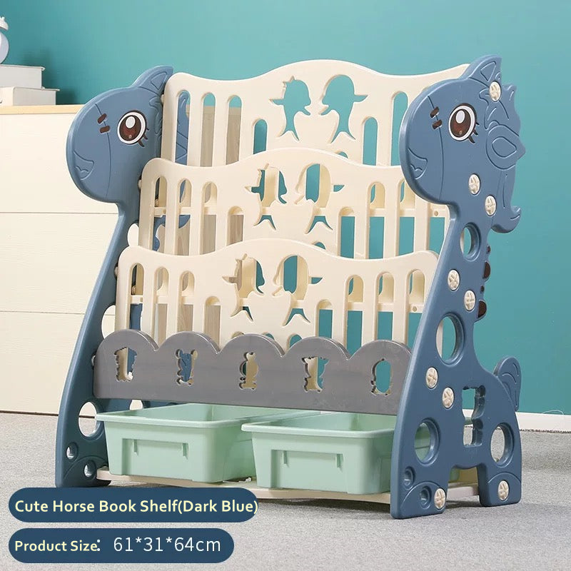 Cute Baby 4-tier Book Shelf with 2 Storage Boxes★