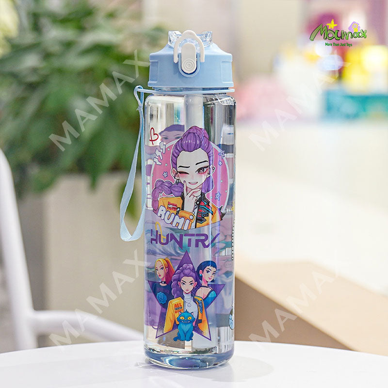 750ml K-Pop Demon Hunters Water Bottle★One Touch Open✅Leakproof✅