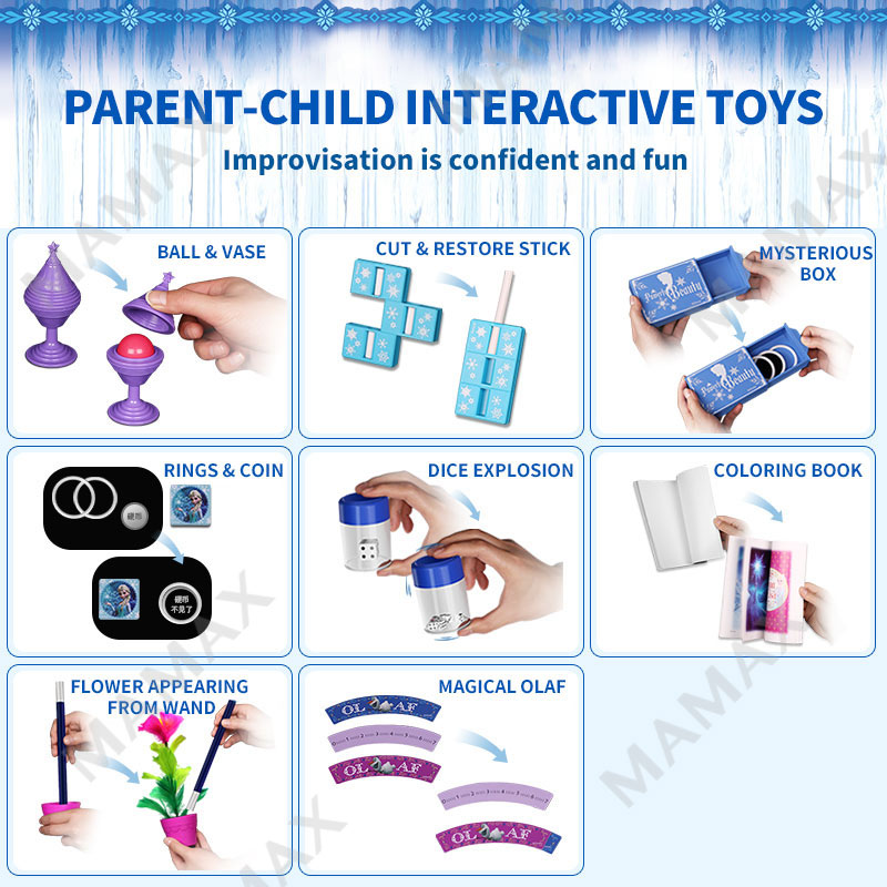 Kids Frozen/Micky Magic Show Mega Toy Set Gift Box★8 Magic Tricks Included