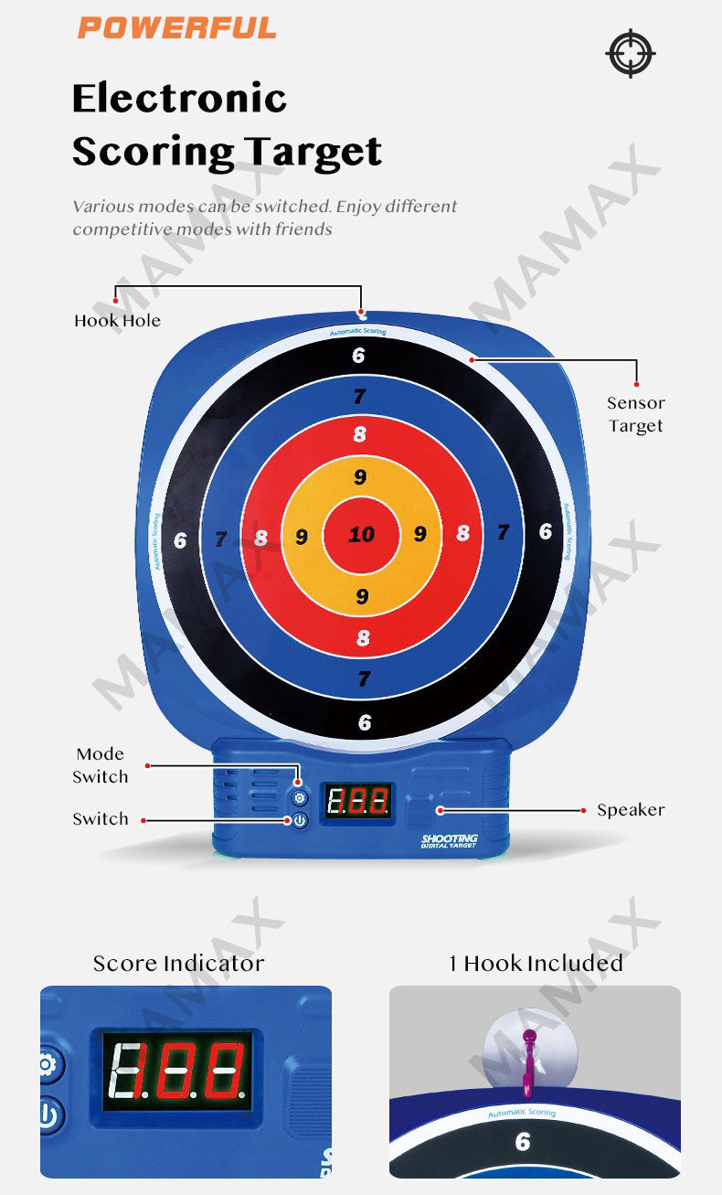 Large Size Kids Electronic Smart Scoring Counting Target★Children Toy Set