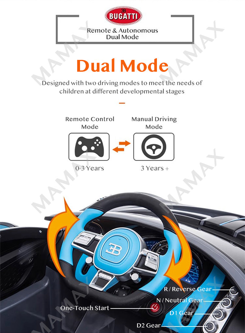 🔥NEW🔥Official Licensed Bugatti Divo Large Size Kids Electric Ride On Toy Car
