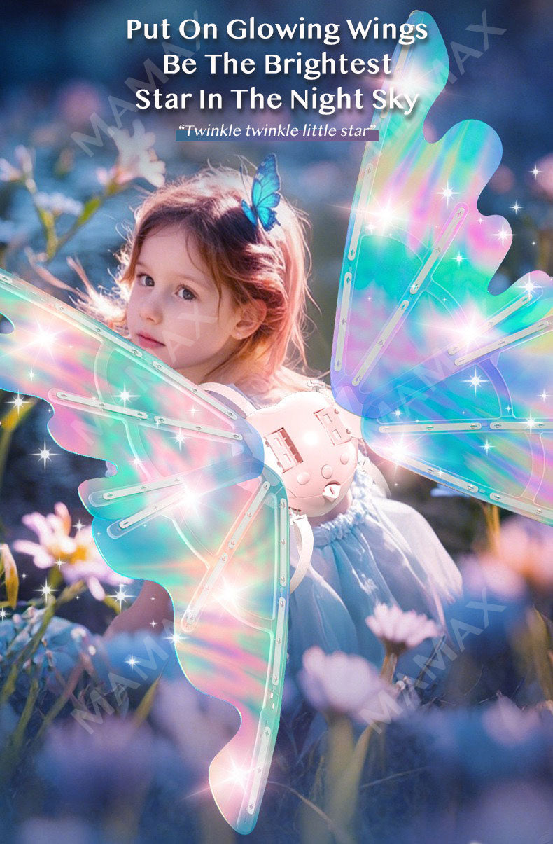 Kids Wearable Electric Fairy Wings With Lights & Music★Butterfly Flapping Wings