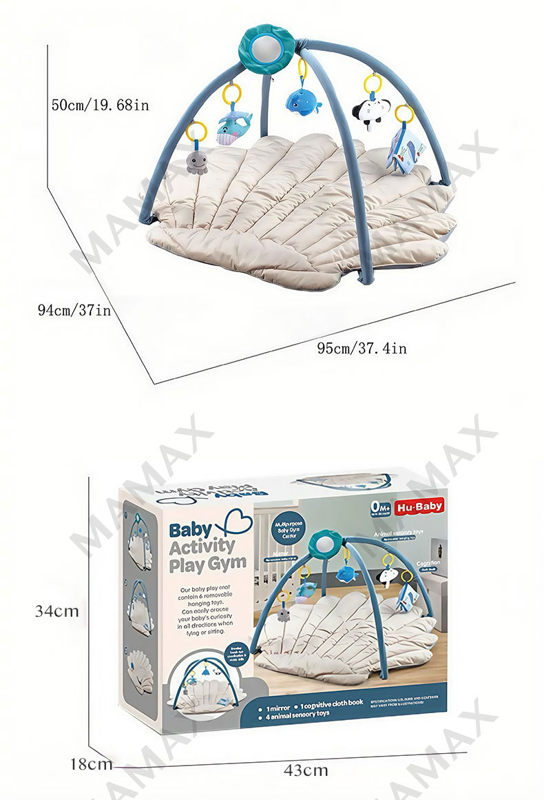 Large Size Multipurpose Baby Activity Play Gym Mat With Detachable Toys