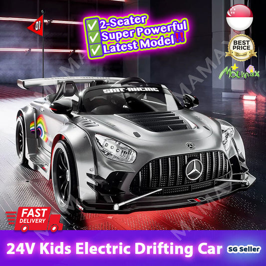 🔥NEW RELEASE🔥24V 2-Seater Super Power Mercedes-Benz AMG GT Kids Electric Ride On Drifting Car With Remote Control