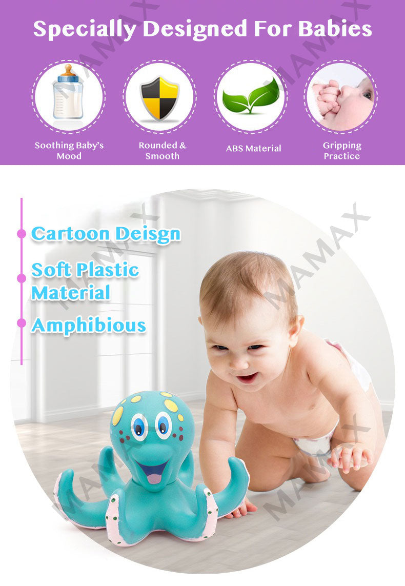 6-in-1 Baby Floating Ring Octopus Bath&Water Play Interactive Toy Set★Toddler/Kids Shower Game Toy Combo
