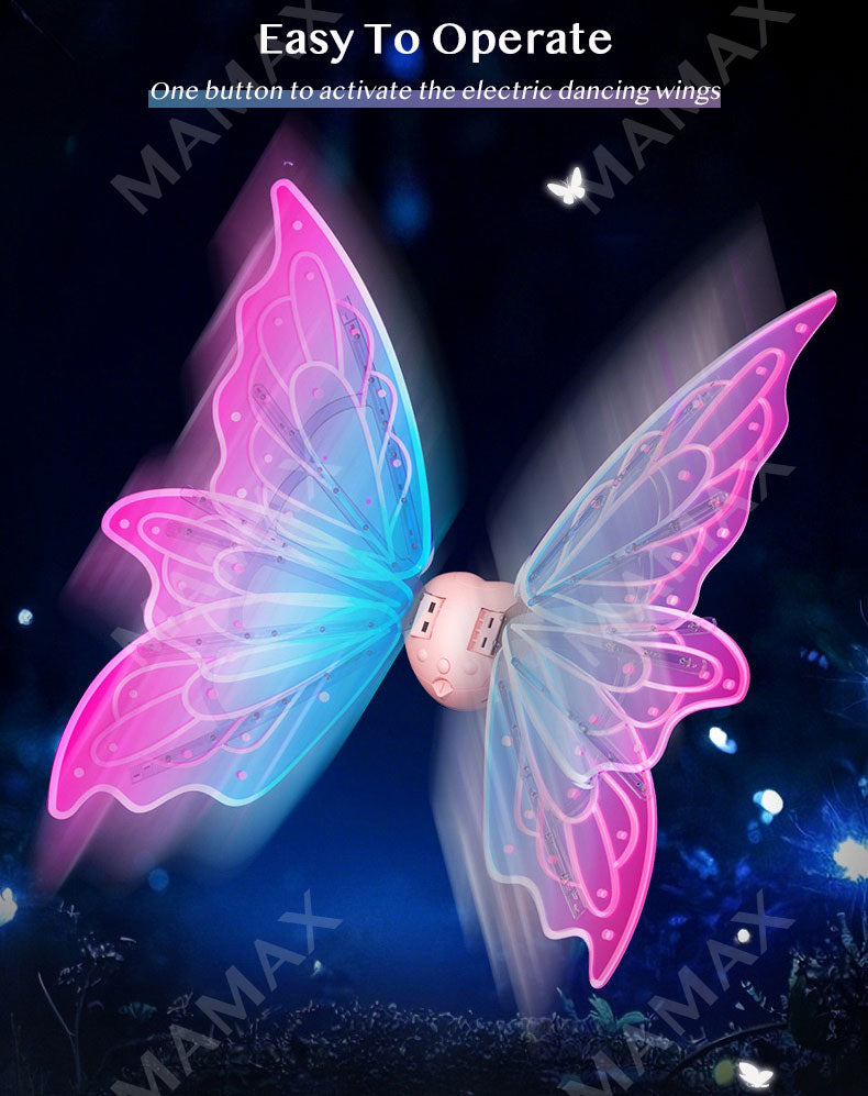 Kids Wearable Electric Fairy Wings With Lights & Music★Butterfly Flapping Wings