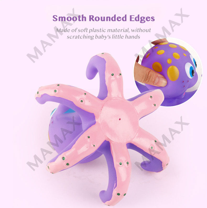 6-in-1 Baby Floating Ring Octopus Bath&Water Play Interactive Toy Set★Toddler/Kids Shower Game Toy Combo