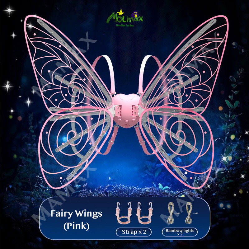 Kids Wearable Electric Fairy Wings With Lights & Music★Butterfly Flapping Wings