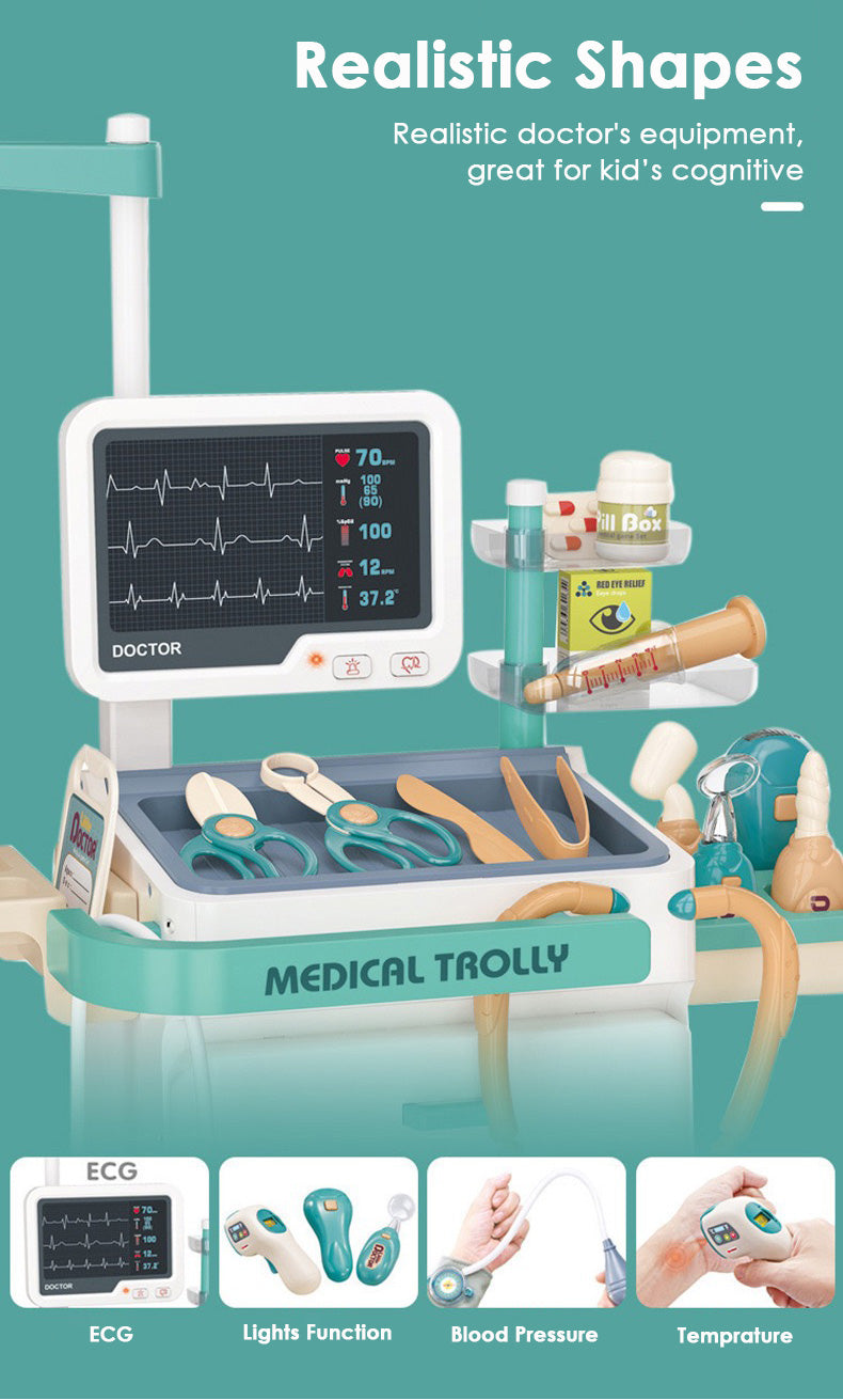 Kids Pretend Play Toy Playset★Medical/Doctor√Cleaning Theme with Vacuum Cleaners√Supermarket/Shopping Theme√