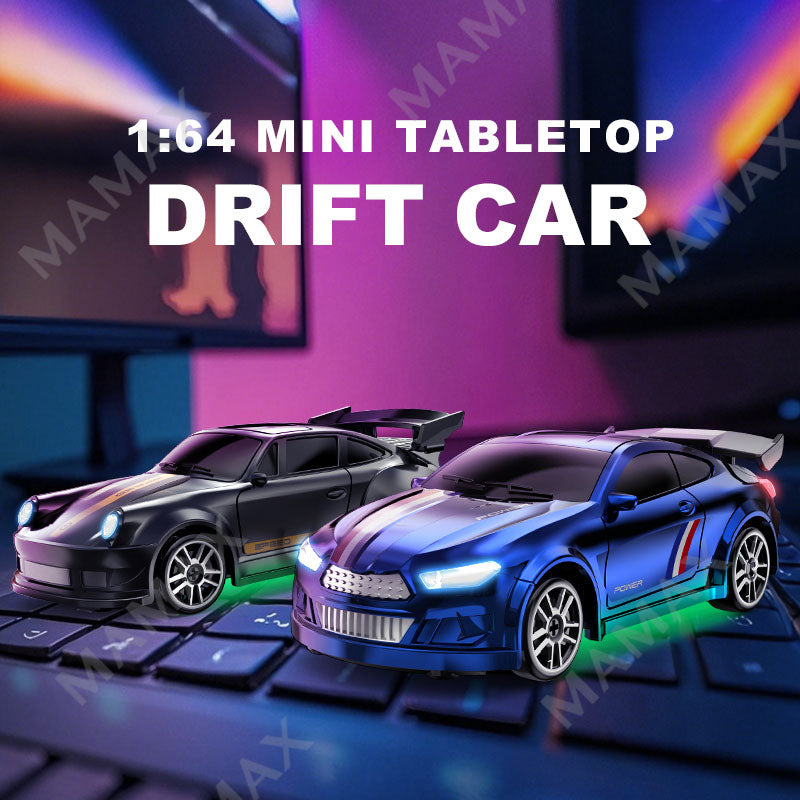 1/64 Micro Simulated Drifting Remote Control Car With Light Effects★Type-C Direct Charging✅FREE 4 Road Cones Included🚧