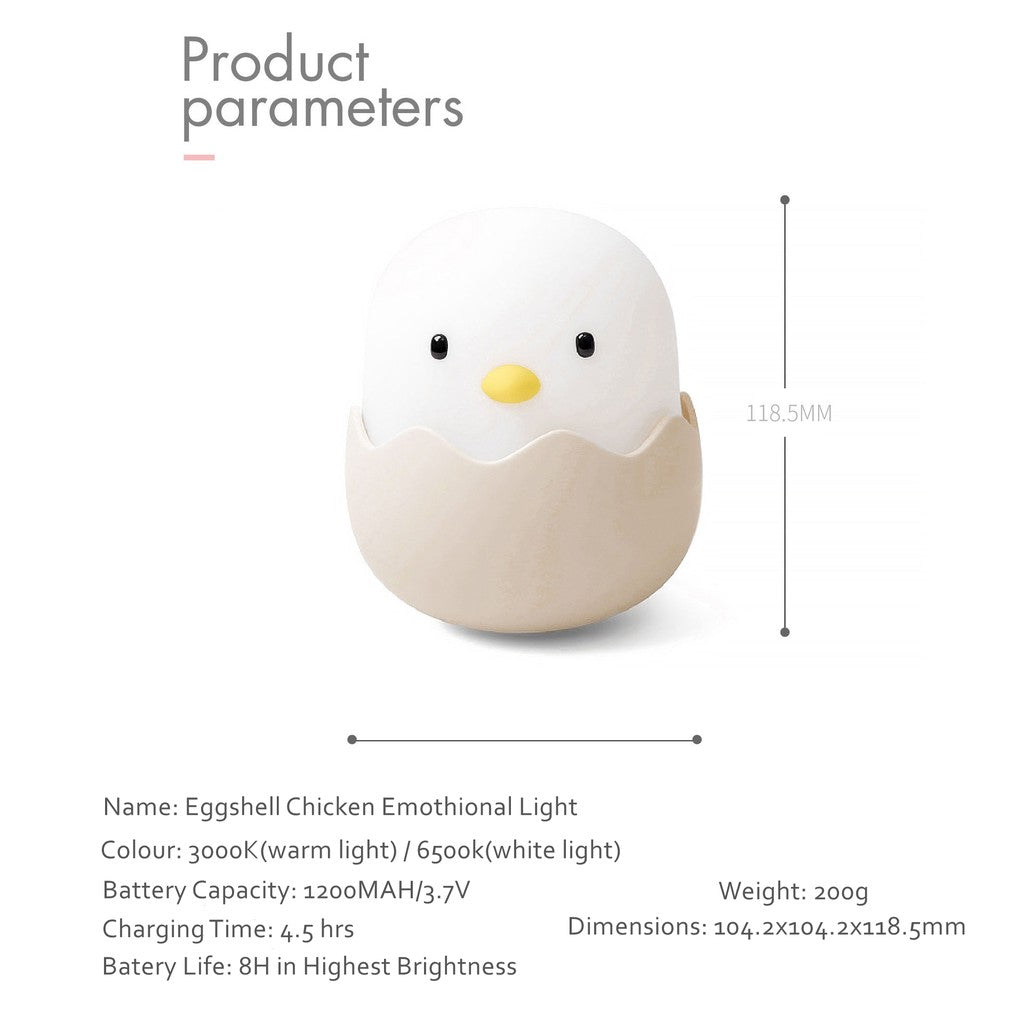 Eggshell Chicken Emotional Night Light