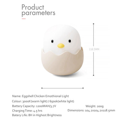 Eggshell Chicken Emotional Night Light