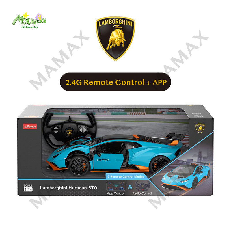 Rechargeable Large Official Licensed 1:14 Lamborghini Huracán STO Remote Control Car★APP➕Remote Controller