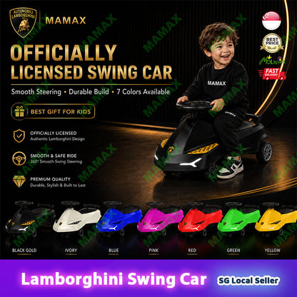 Lamborghini Official Licensed Kids Swing Car★360° Wiggle Ride-On✅