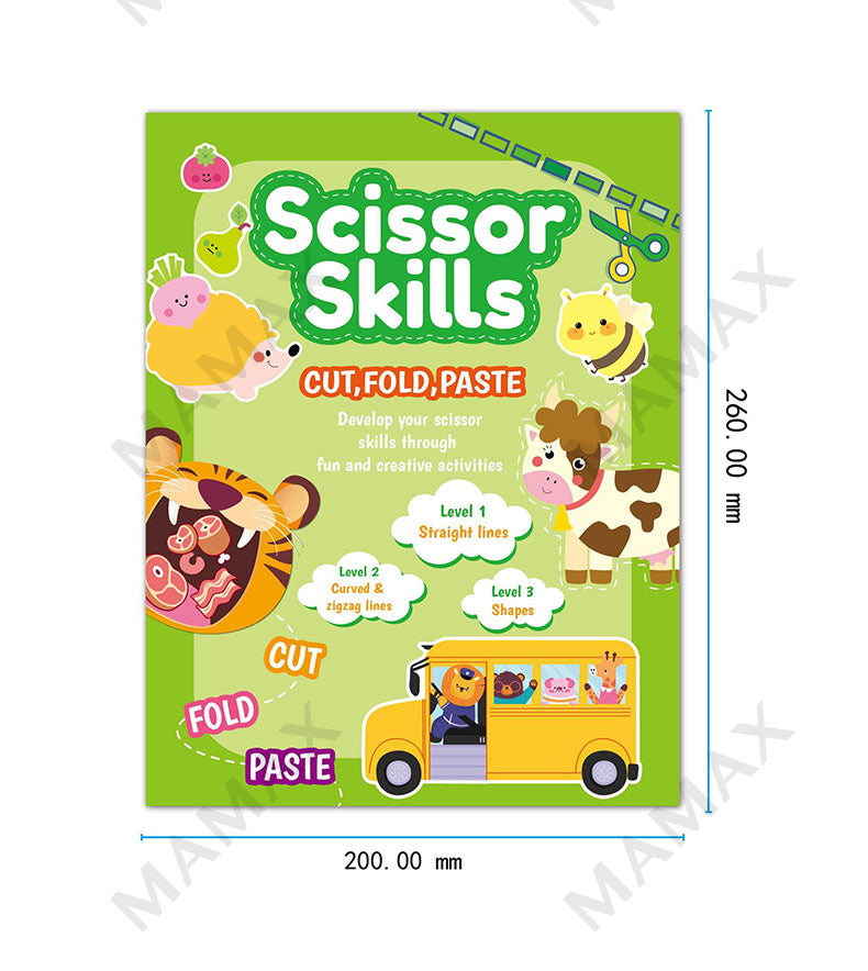 Scissor Skills Activity Book Set for Kids★