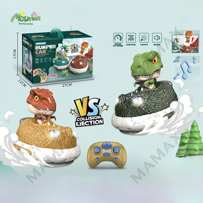 Mini Dinosaur Remote Control Bumper Car Battle Set Dual Pack With Lights & Sound Effects★
