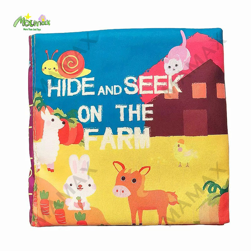 Baby Cloth Book Hide And Seek Series★Soft Crinkle Sensory Book for Toddlers
