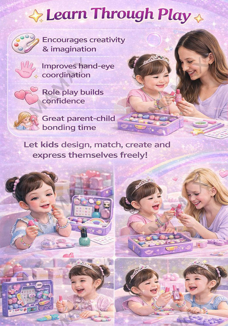 K-Pop Demon Hunters DIY Makeup&Jewelry Play Set for Girls★Non-Toxic