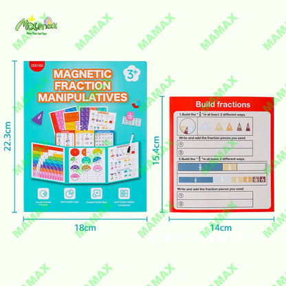 Magnetic Fraction Learning Board Play Book★Math Manipulatives Educational Toy✅