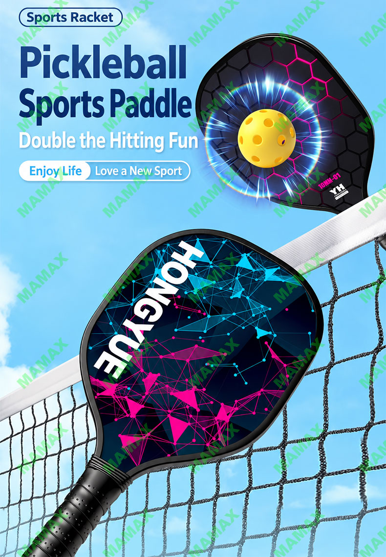 MAMAX【SG Ready Stock】Kids Lightweight Pickleball Set 2 Paddles+4 Balls+Storage Bag