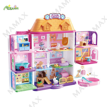 55cm Tall Large Size Luxurious Mega 3D Pet Play House With Elevator