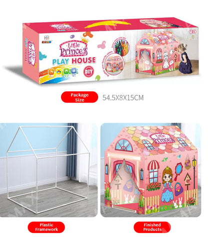 DIY Doodle/Graffie Themed Kids Pretend Play Tent House With Free Wahsable Watercolour Marker