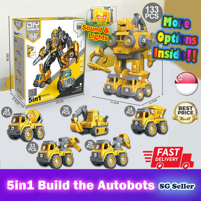 5in1 Build The Autobots Transformer Robot Toy