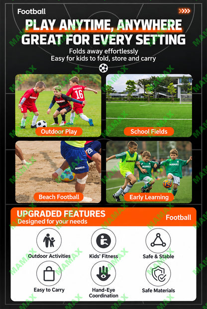 MAMAX【SG Ready Stock】120CM Foldable Kids Football Goal Soccer Goal Net With Storage Bag★