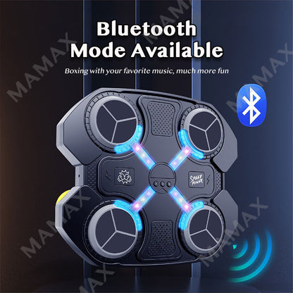 Upgraded Kids Smart Rechargeable Bluetooth Music Boxing Target Deluxe Sport Toy Set with Free Gloves + Colour Lightings