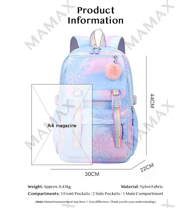 K-Pop Demon Hunters Kids Student School Backpack★Large Capacity✅Lightweight✅