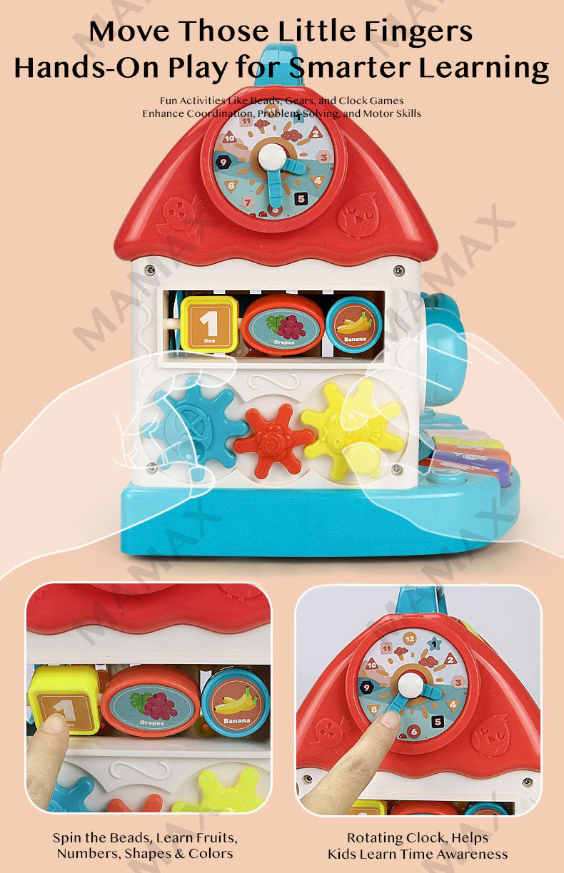 7-in-1 Multifunctional Activity House for Toddlers★Early Learning Music&Shape Toy✅18 Months+✅