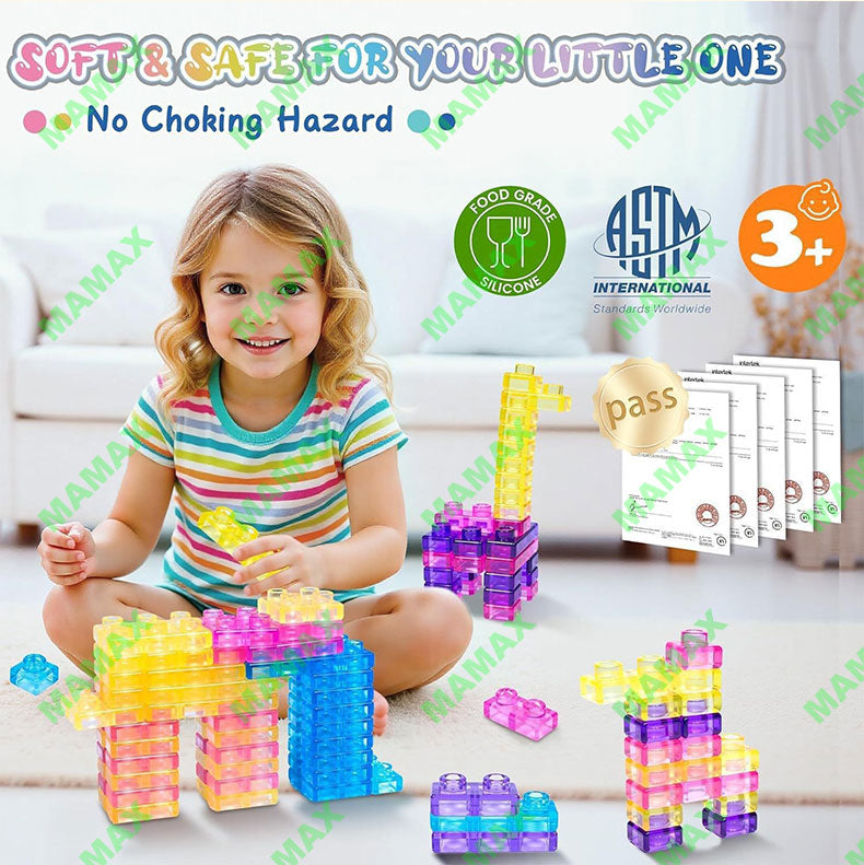 Soft Jelly Building Blocks 40 pcs Creative Building Fun For Ages 3+