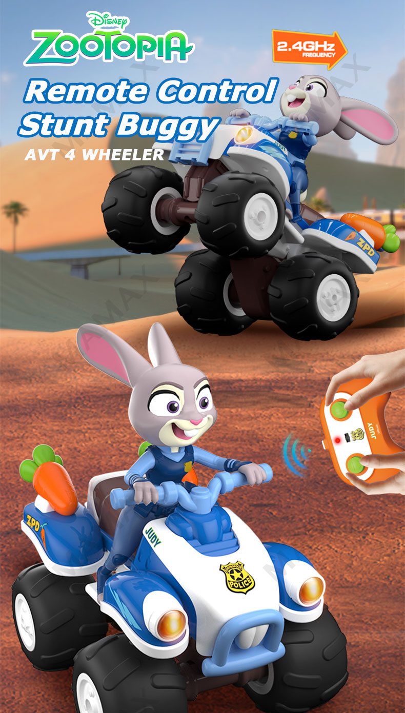 🔥NEW🔥【SG Ready Stock】Zootopia Rechargeable RC Stunt Buggy 2.4GHz