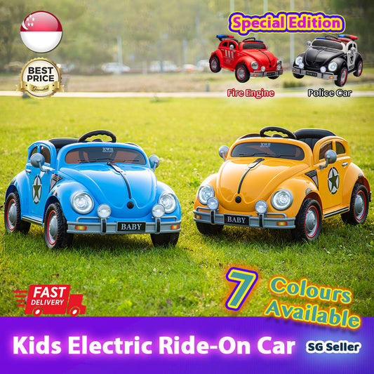 Super Cute Kids Beetles Electric Ride-On Car with Remote Control