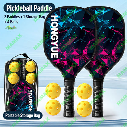MAMAX【SG Ready Stock】Kids Lightweight Pickleball Set 2 Paddles+4 Balls+Storage Bag