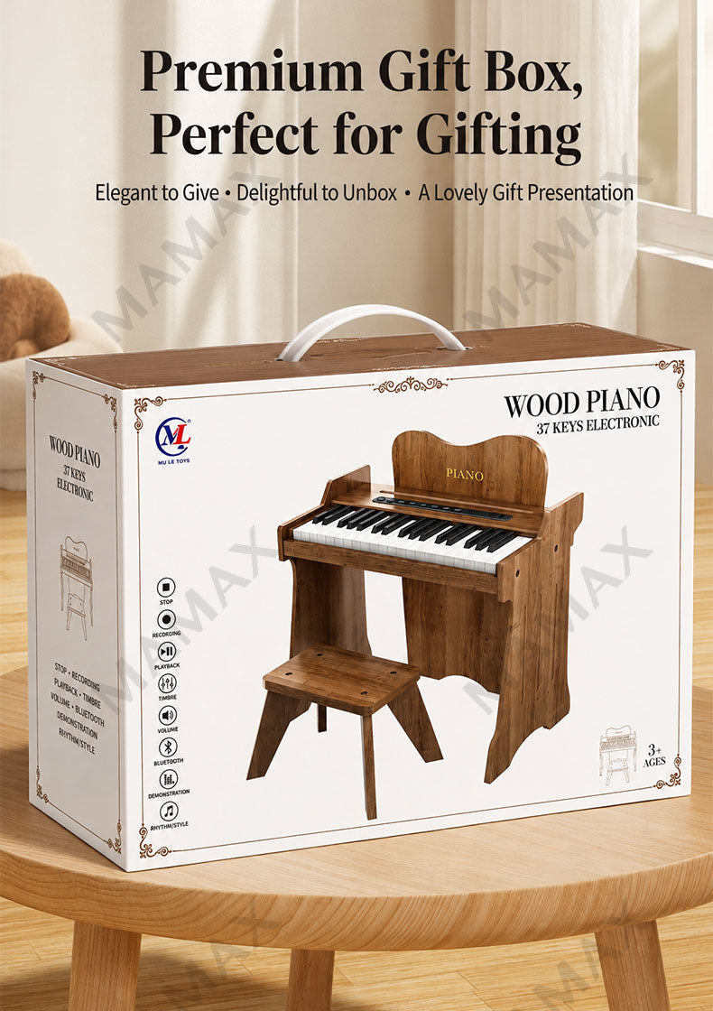 Premium 37 Keys Wooden Electronic Piano for Kids★
