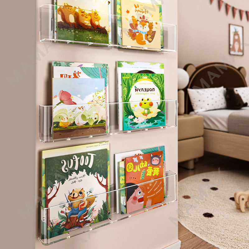 No-Drilling On Walls Minimalist Kids Floating Book Storage/Display Rack