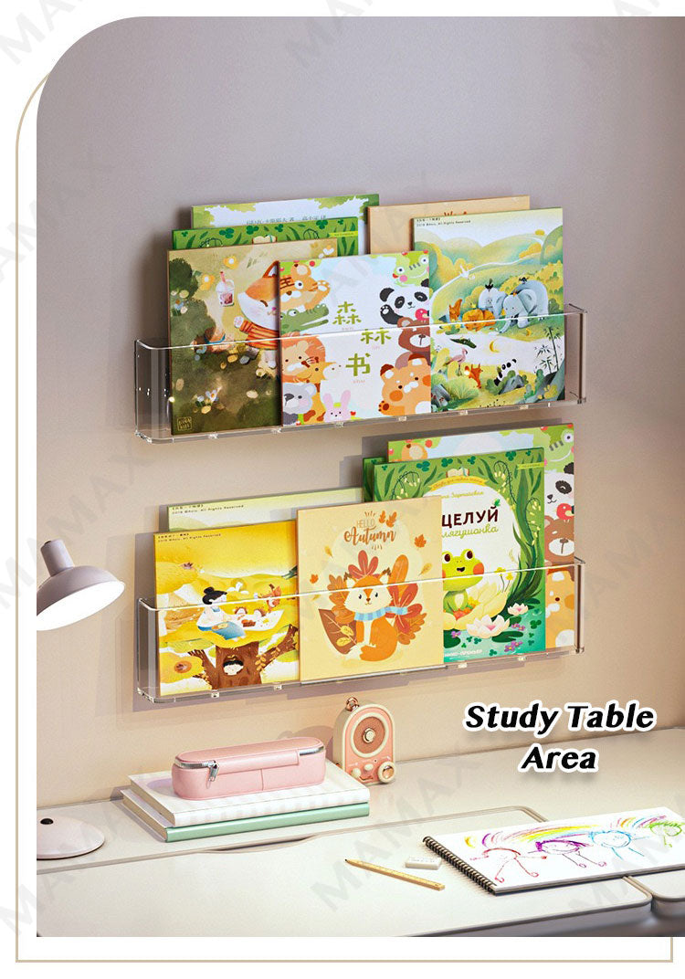 No-Drilling On Walls Minimalist Kids Floating Book Storage/Display Rack