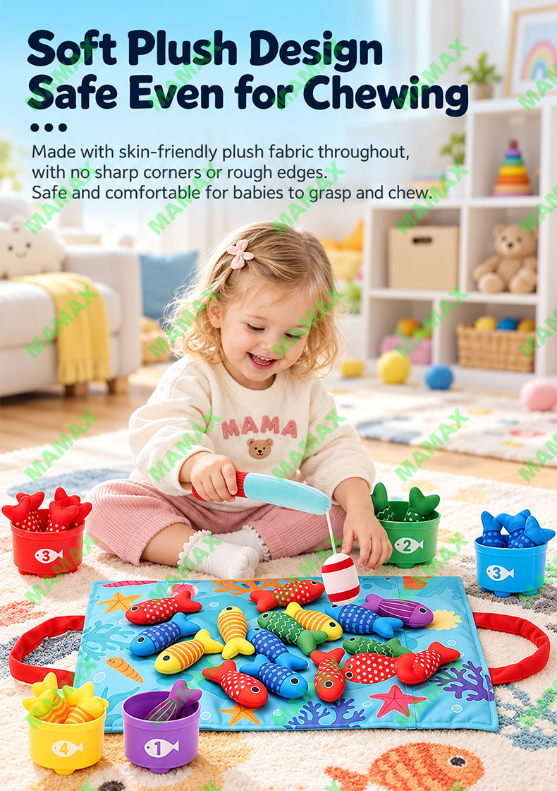 MAMAX【SG Ready Stock】22PCS Magnetic Fishing Toy Set with Storage Bag for Toddlers Kids★