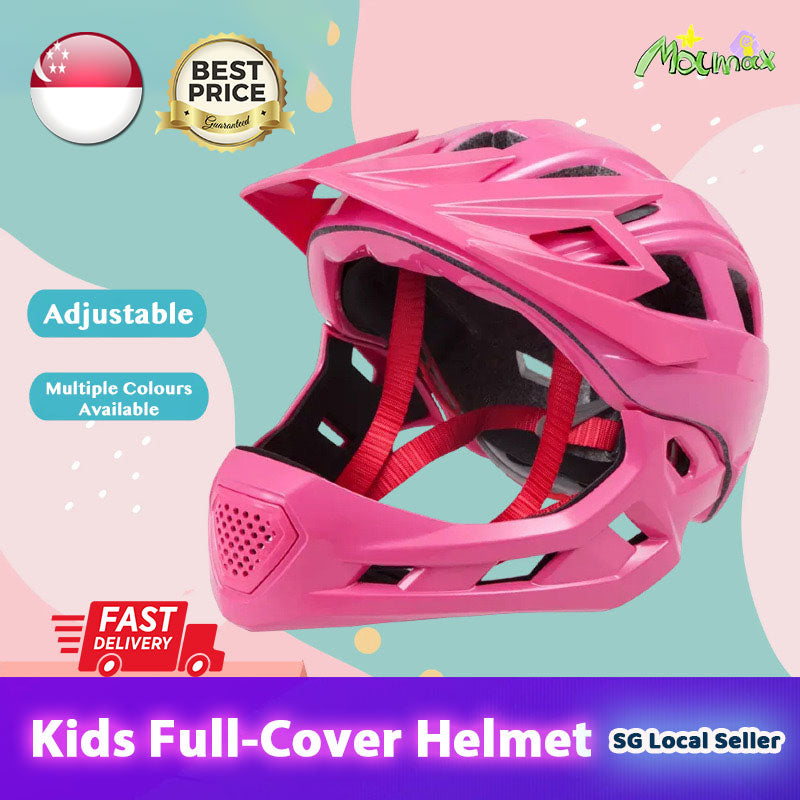 Kids Off-Road Full-Cover Breathable Adjustable Helmet with Jaw Protector